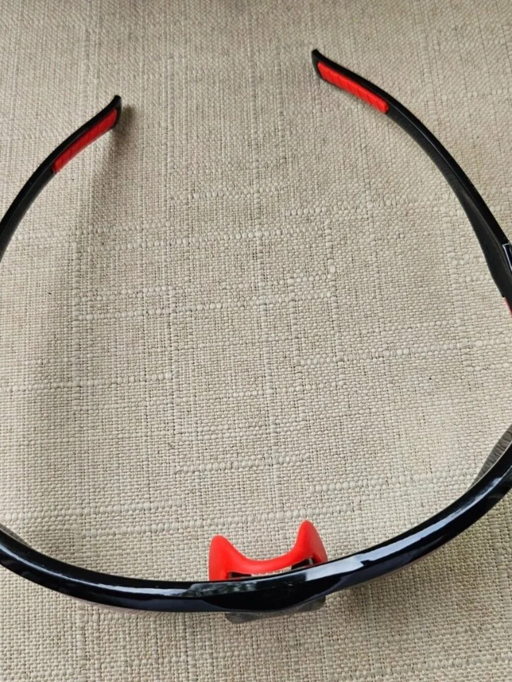 Men Fashion Sunglasses Mirror Lenses Black/Red Plastic Frame Wrap style Eyewear